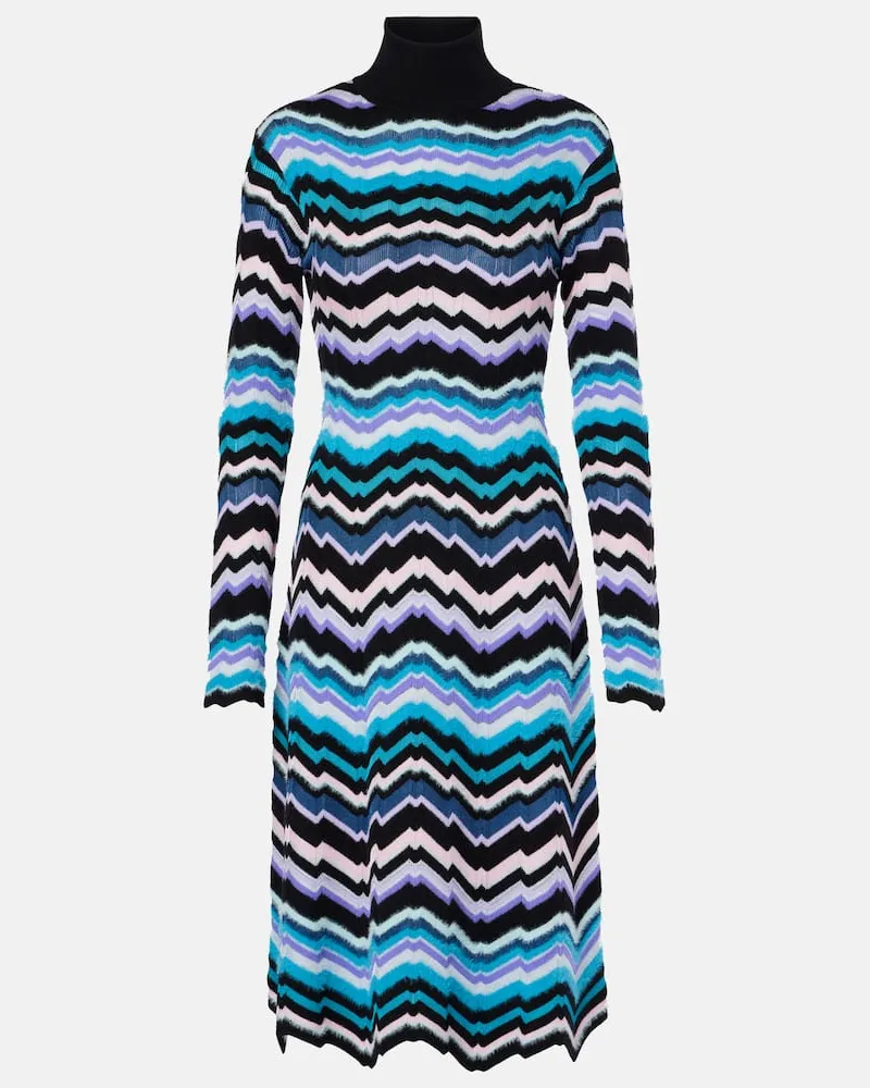 Missoni Pulloverkleid aus Häkelstrick Multicolor