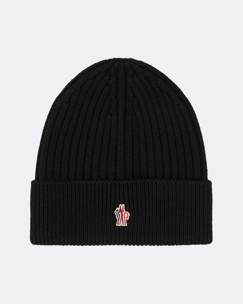 Moncler Beanie aus Schurwolle Schwarz