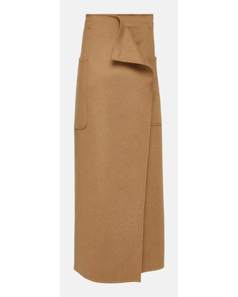 Max Mara Maxirock Carbone aus Kamelhaar Beige