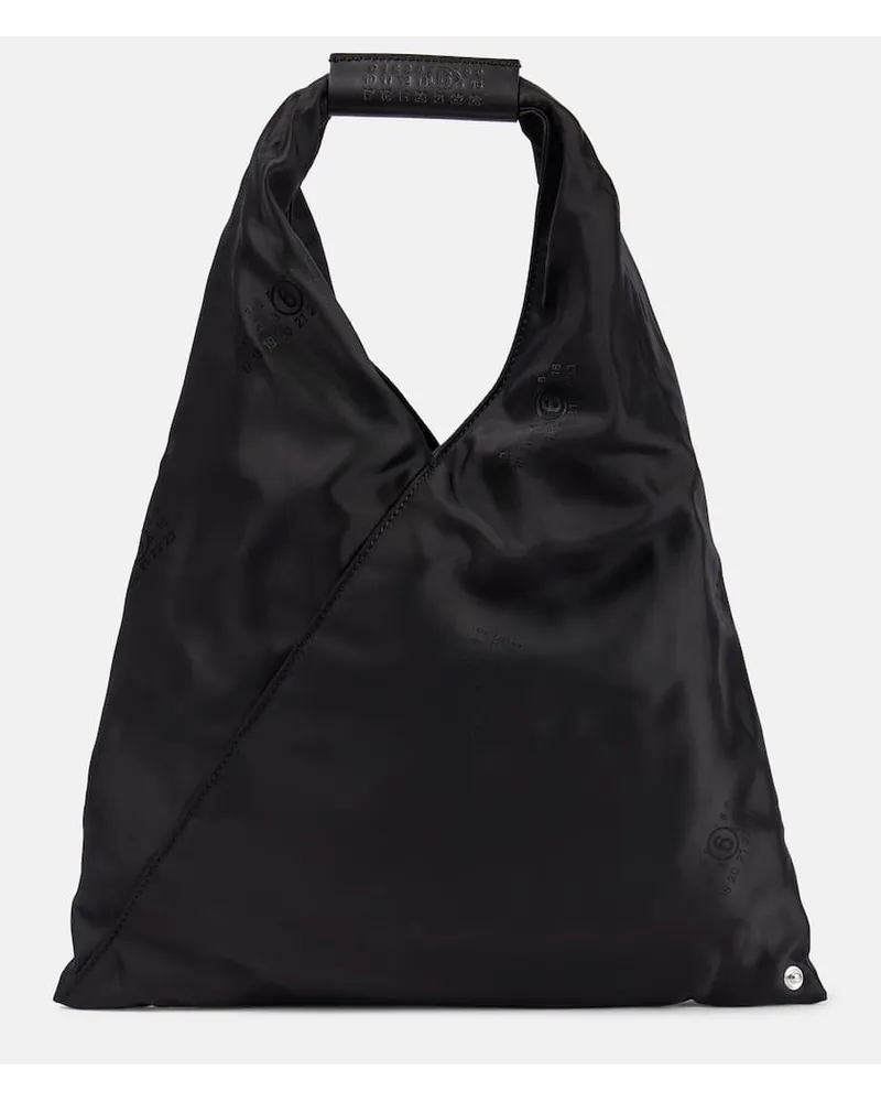 Maison Margiela Tote Japanese Small mit Leder Schwarz