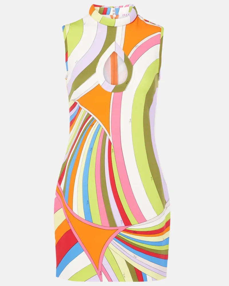 Emilio Pucci Minikleid Iride aus Crêpe Multicolor