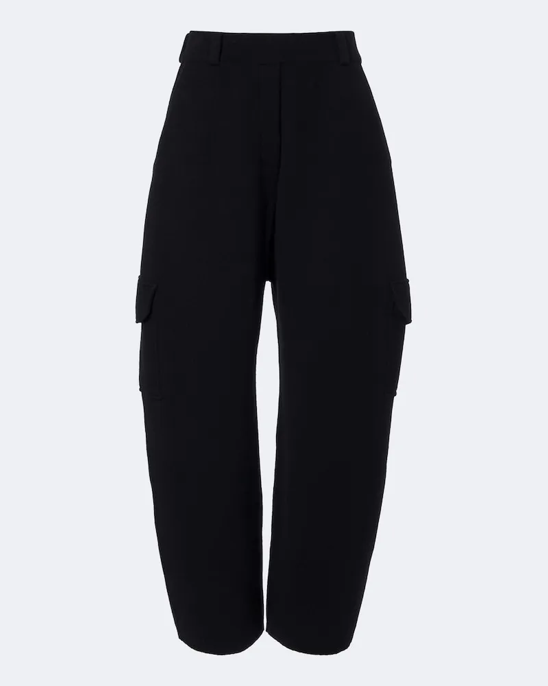 Lisa Yang Barrel-Leg-Hose Azaria aus Kaschmir Schwarz