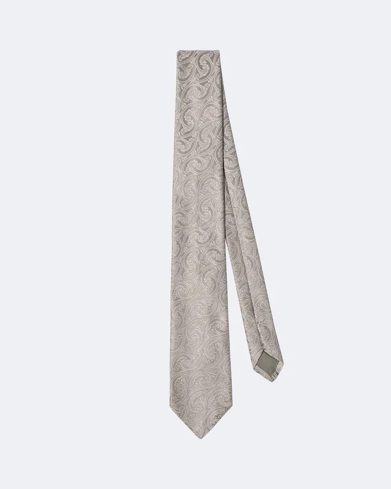 Charvet Krawatte aus Seiden-Jacquard Grau