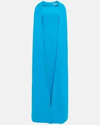 Safiyaa Maxikleid aus Crepe Blau