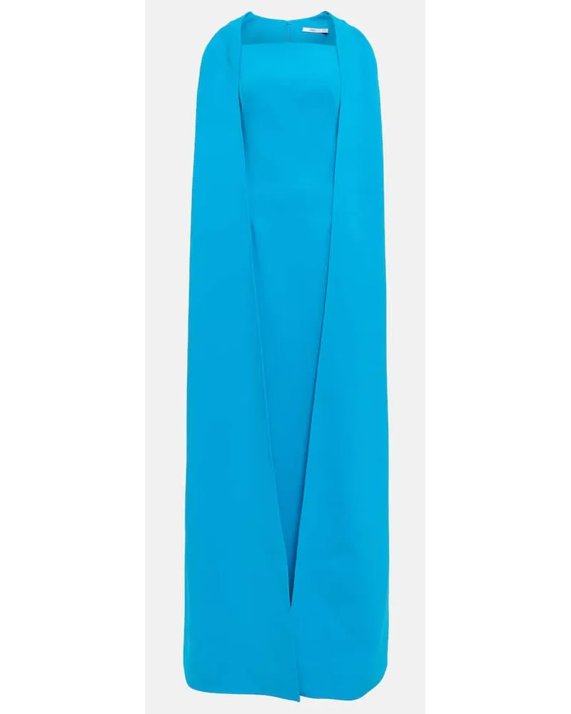 Safiyaa Maxikleid aus Crepe Blau