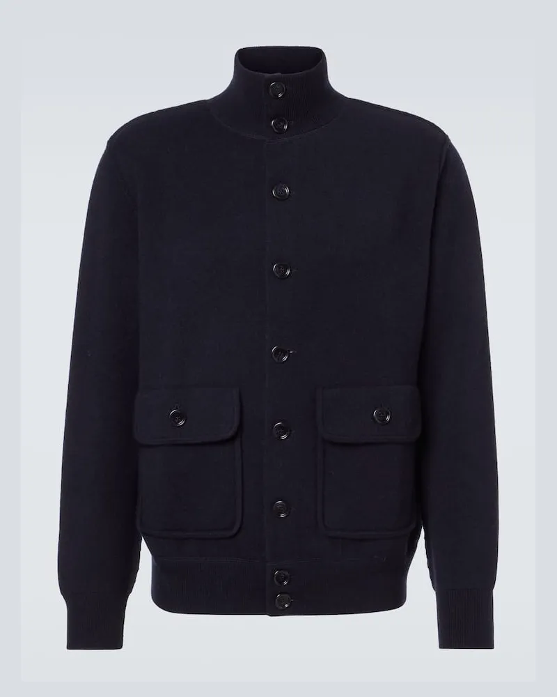 ALLUDE Jacke aus Wolle und Kaschmir Blau