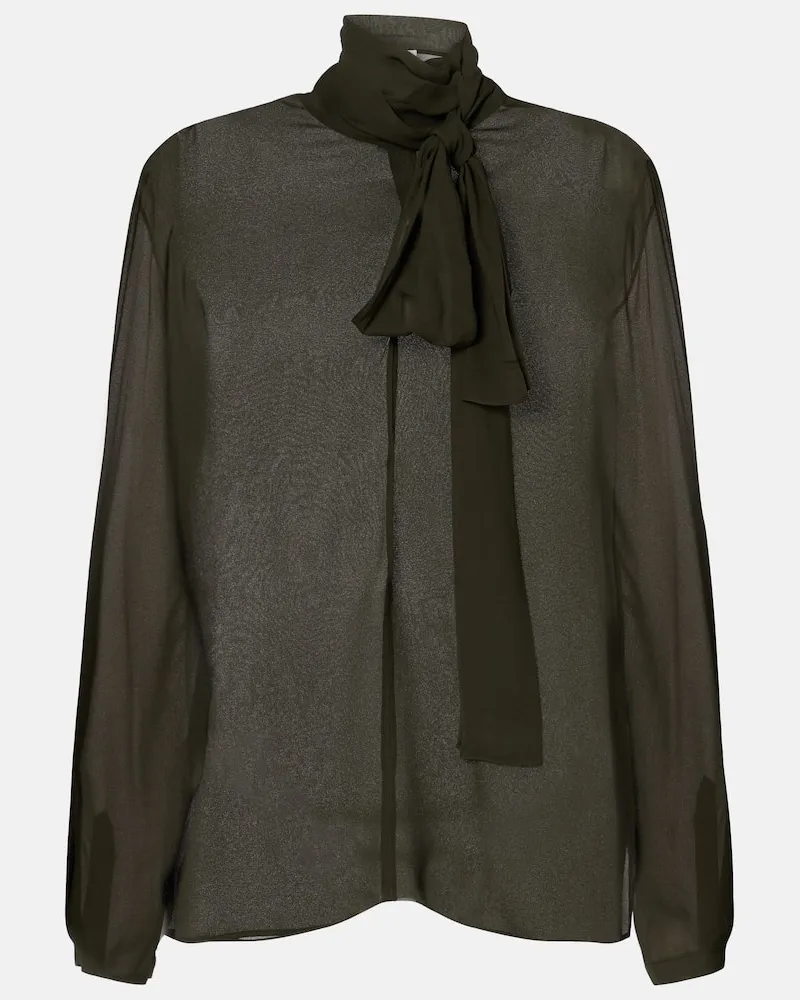 Alaïa Alaïa Bluse aus Georgette Grün