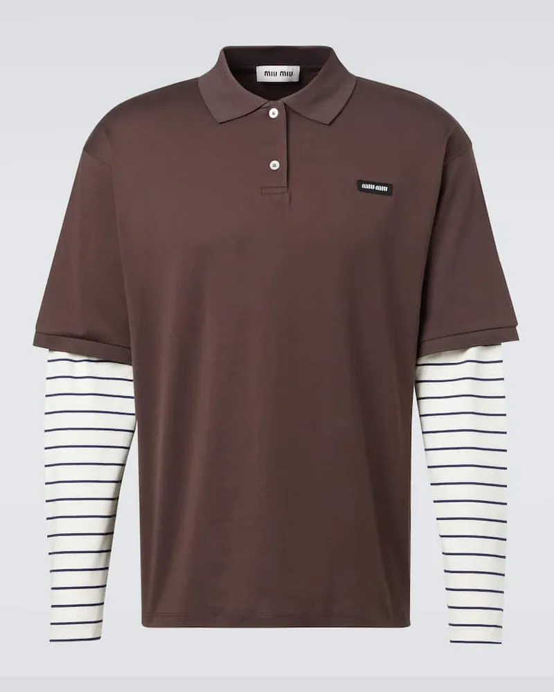 Miu Miu Polohemd aus Baumwolle Braun