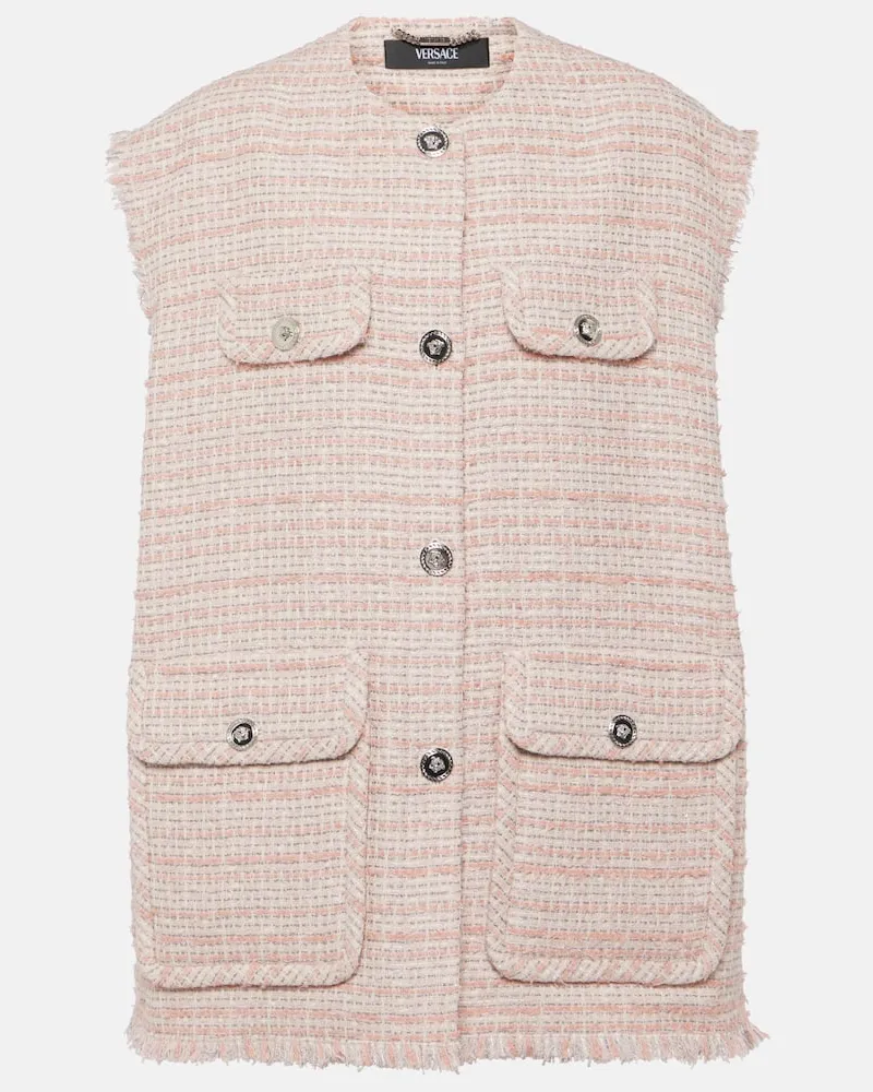 Versace Weste aus Tweed Rosa