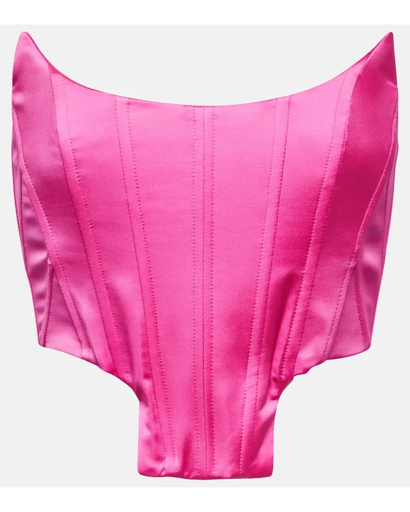 Giuseppe di Morabito Top aus Satin Pink