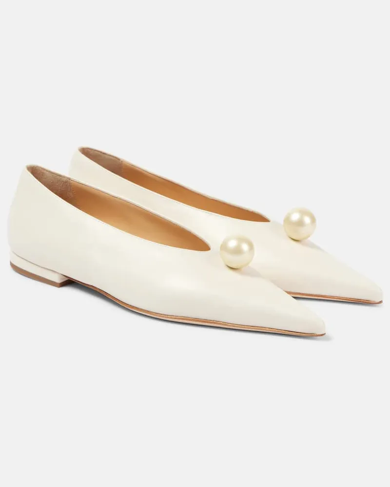 Magda Butrym Ballerinas aus Leder Weiß