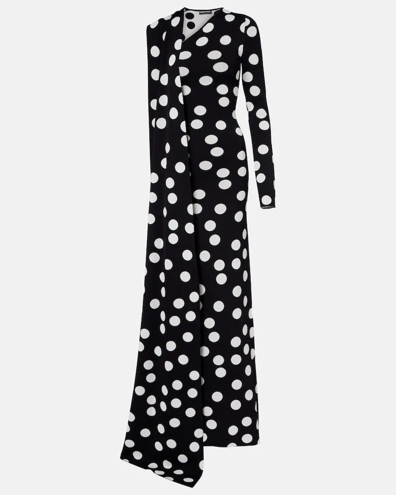 David Koma Robe Schwarz