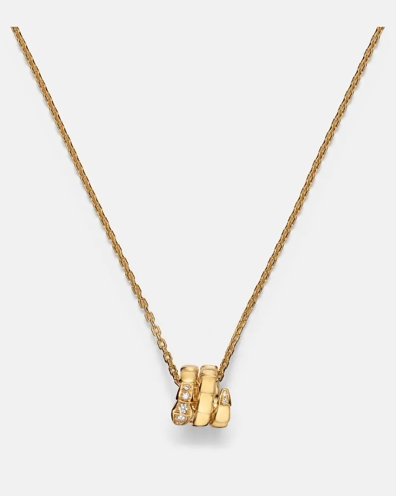 Bulgari Halskette Serpenti Viper aus 18kt Gelbgold mit Diamanten Gold