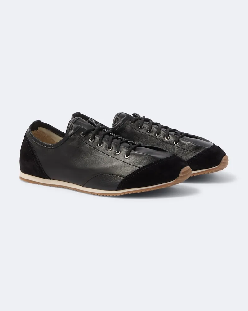 Christophe Lemaire Sneakers Gummy Grips aus Leder Schwarz