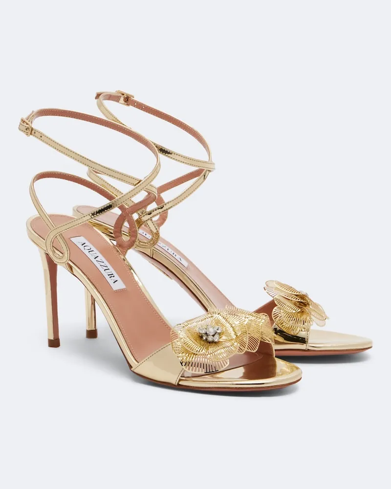 Aquazzura Verzierte Sandalen Flora Mystica Gold