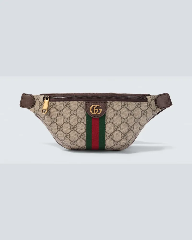 Gucci Gürteltasche Ophidia GG Small aus Canvas Beige