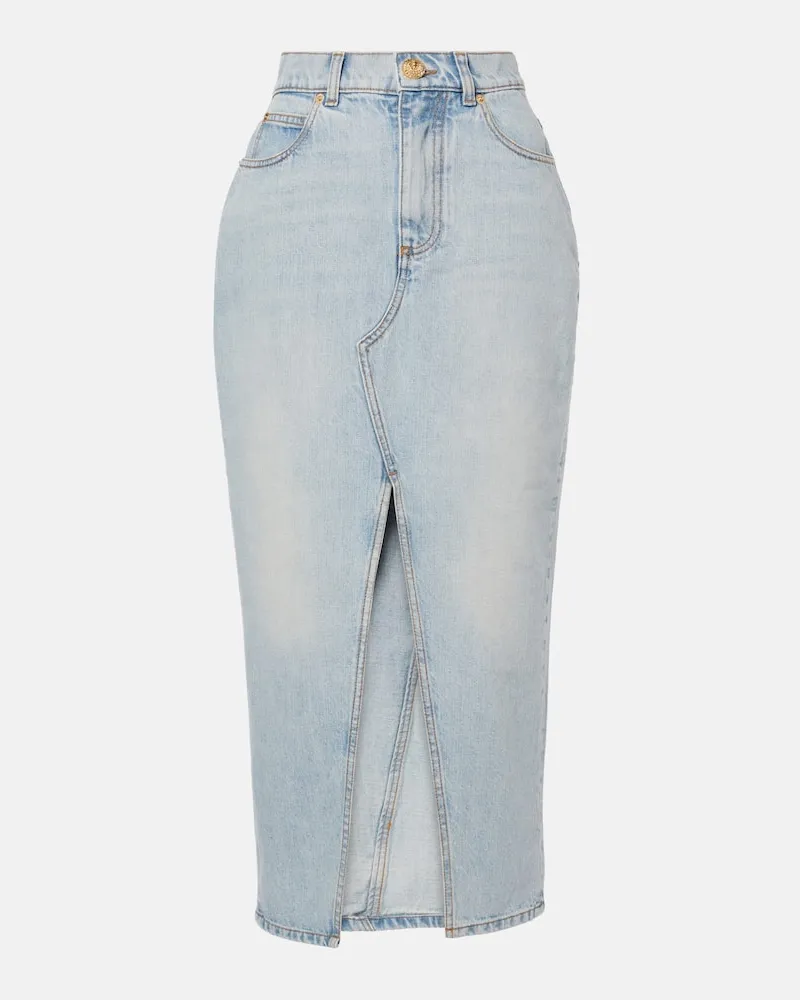 Balmain Jeansrock Blau