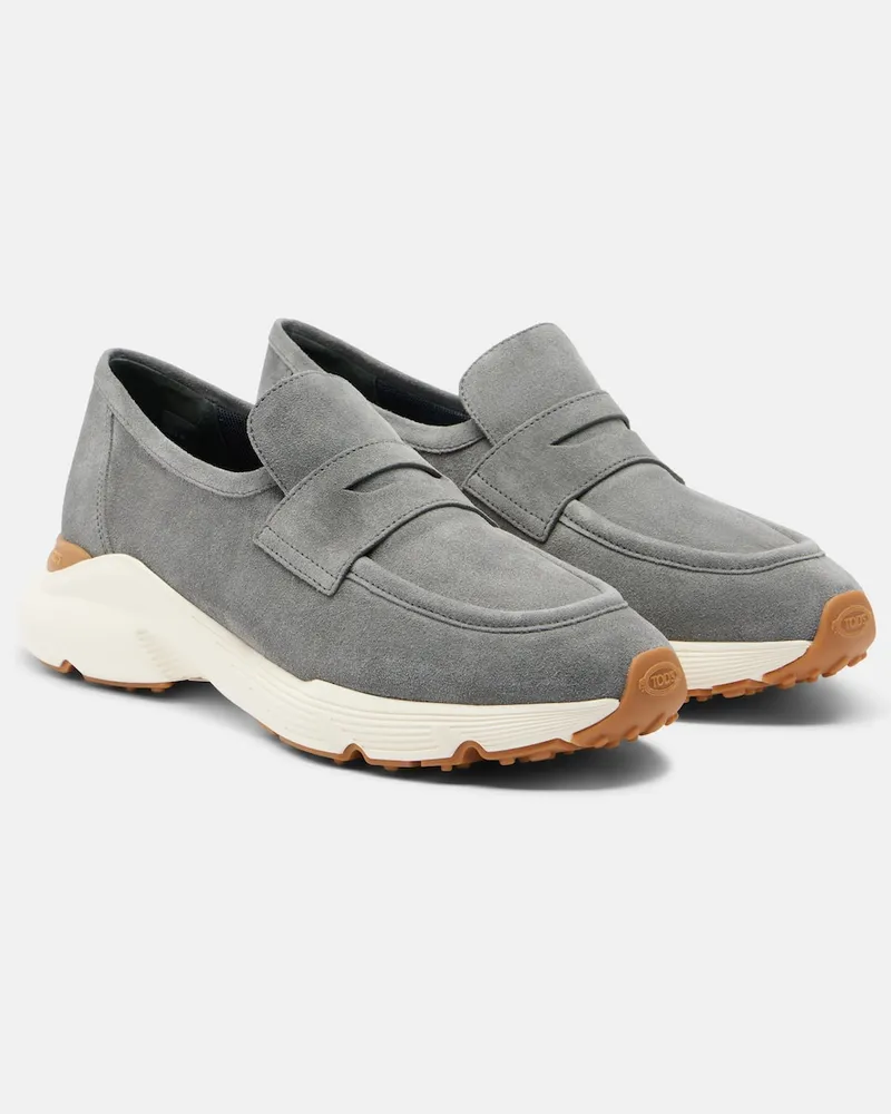 TOD'S Slip-Ons aus Veloursleder Grau