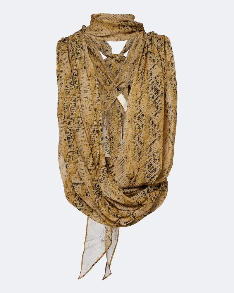 De La Vali Top Isolde aus Georgette Gelb