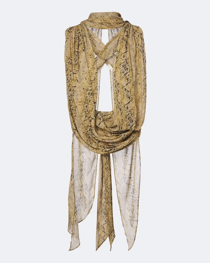 De La Vali Top Isolde aus Georgette Gelb