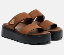 Plateausandalen aus Leder