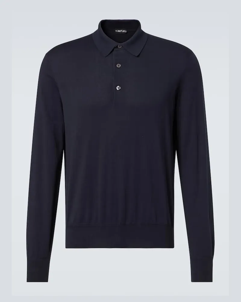 Tom Ford Polohemd aus Baumwolle Blau