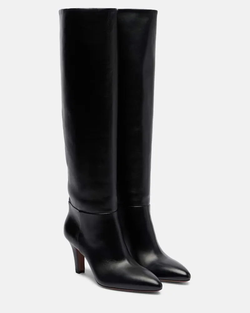 Paris Texas Stiefel Elsa aus Leder Schwarz