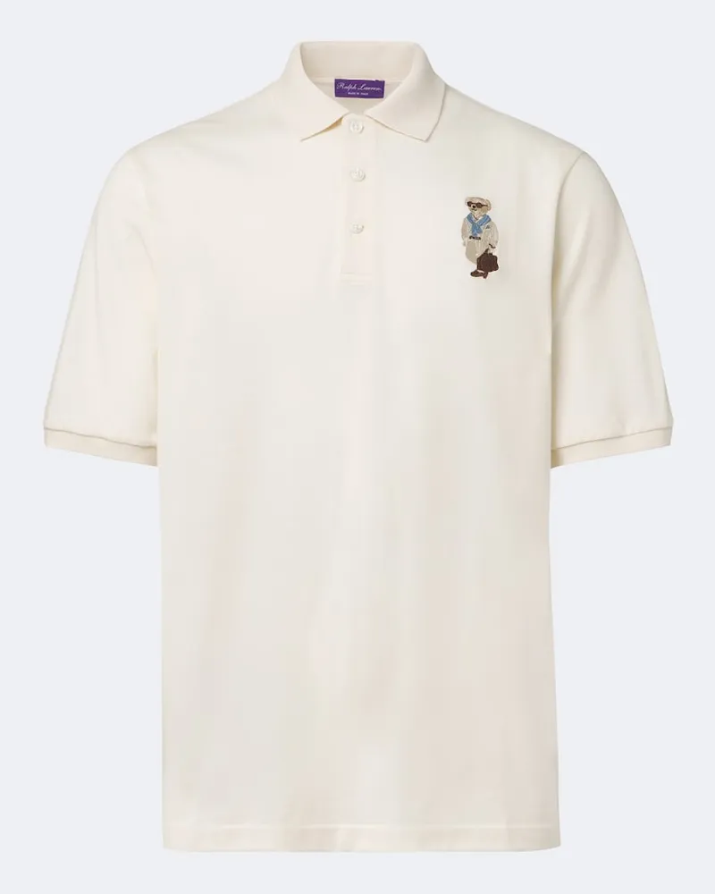 Ralph Lauren Poloshirt Polo Bear aus Piqué Weiß