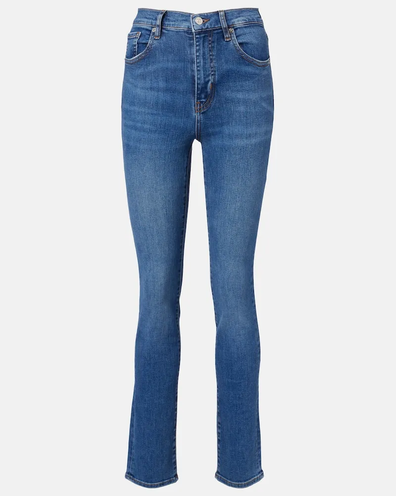 Frame Denim High-Rise Slim Jeans Pencil Blau
