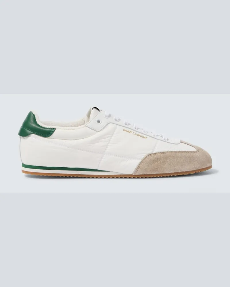 Saint Laurent Sneakers Aston mit Veloursleder Weiß