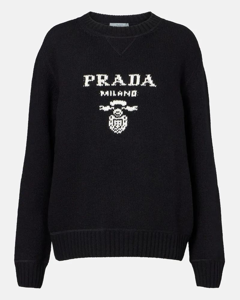 Prada Pullover aus Wolle und Kaschmir Schwarz