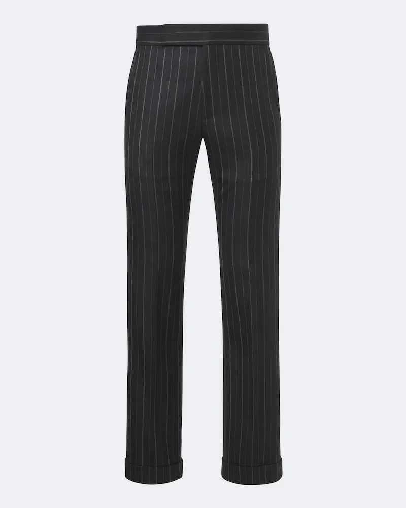 Tom Ford Gerade Hose aus Wolle Schwarz