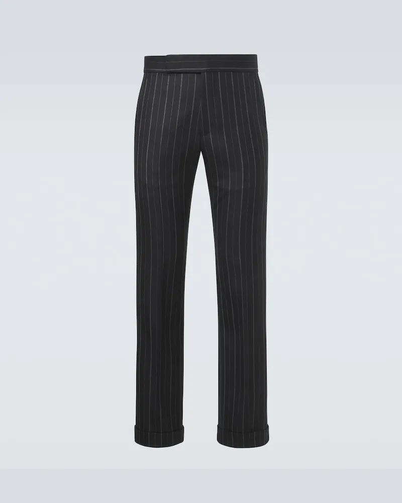 Tom Ford Gerade Hose aus Wolle Schwarz