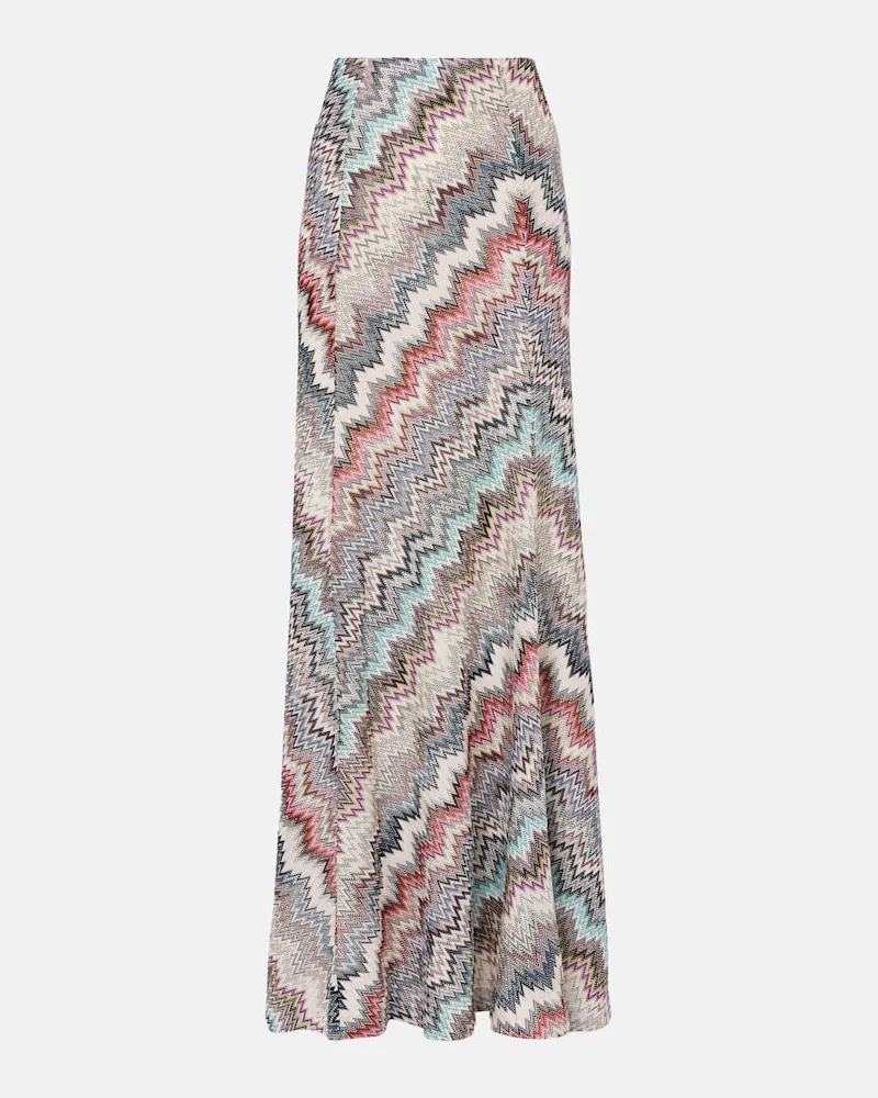 Missoni Maxirock aus Häkelstrick Multicolor