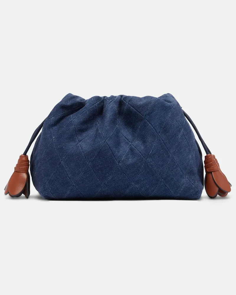 Zimmermann Clutch Cloud 91 Small aus Denim Blau