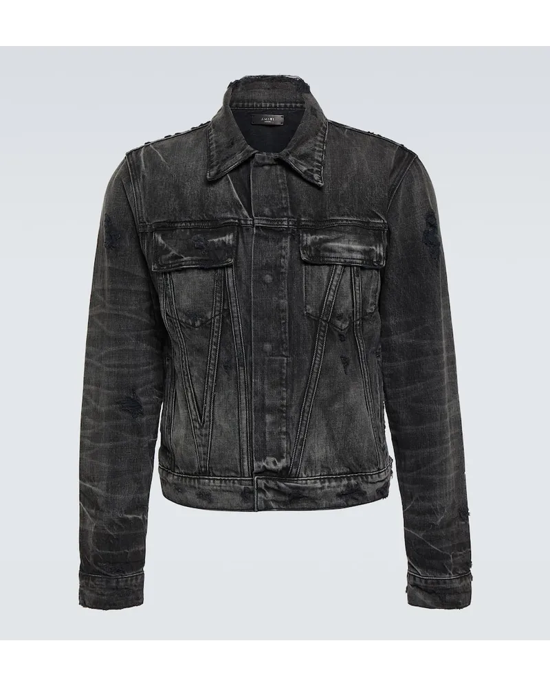 Amiri Jeansjacke MA Schwarz