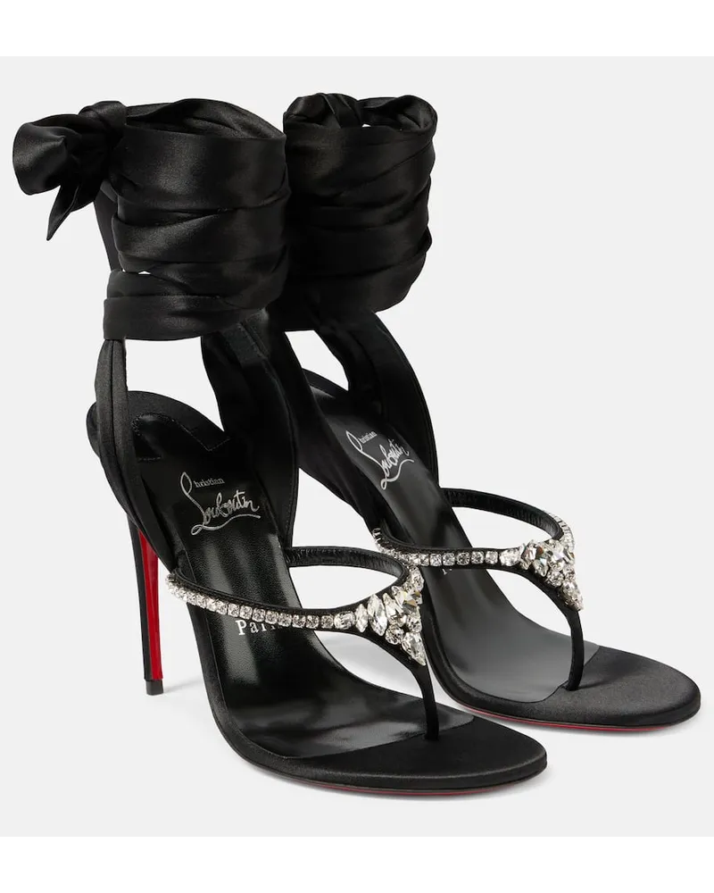 Christian Louboutin Verzierte Sandalen Just Queen Du Desert Schwarz