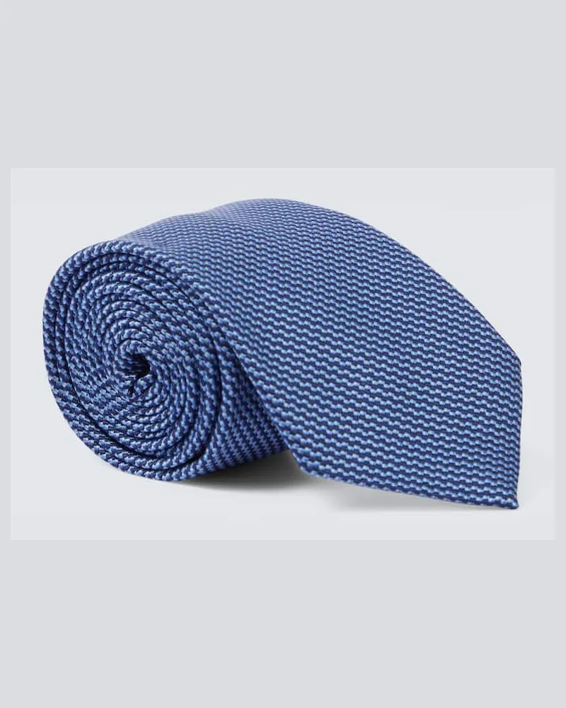 Giorgio Armani Krawatte aus Seide Blau