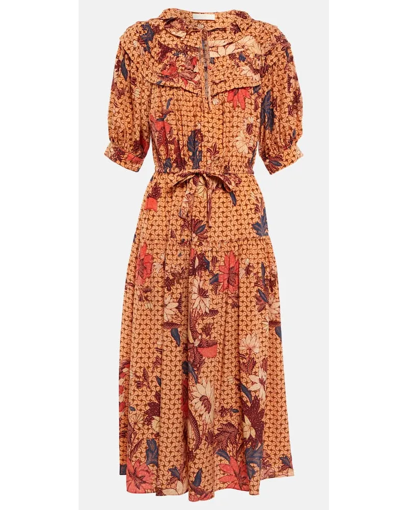 Ulla Johnson Bedrucktes Midikleid Adette Multicolor