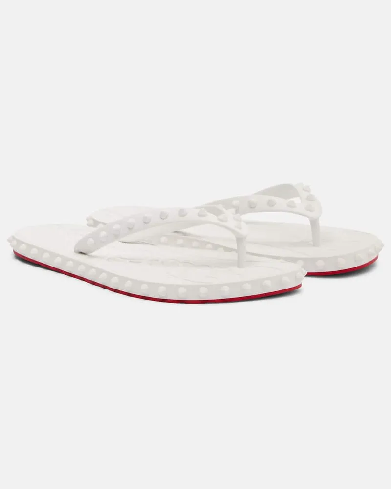 Christian Louboutin Zehensandalen Super Loubi Flip Weiß