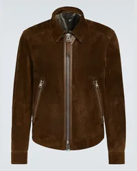 Tom Ford Blouson aus Veloursleder Braun