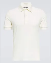 Tom Ford Polohemd aus Frottee Weiss