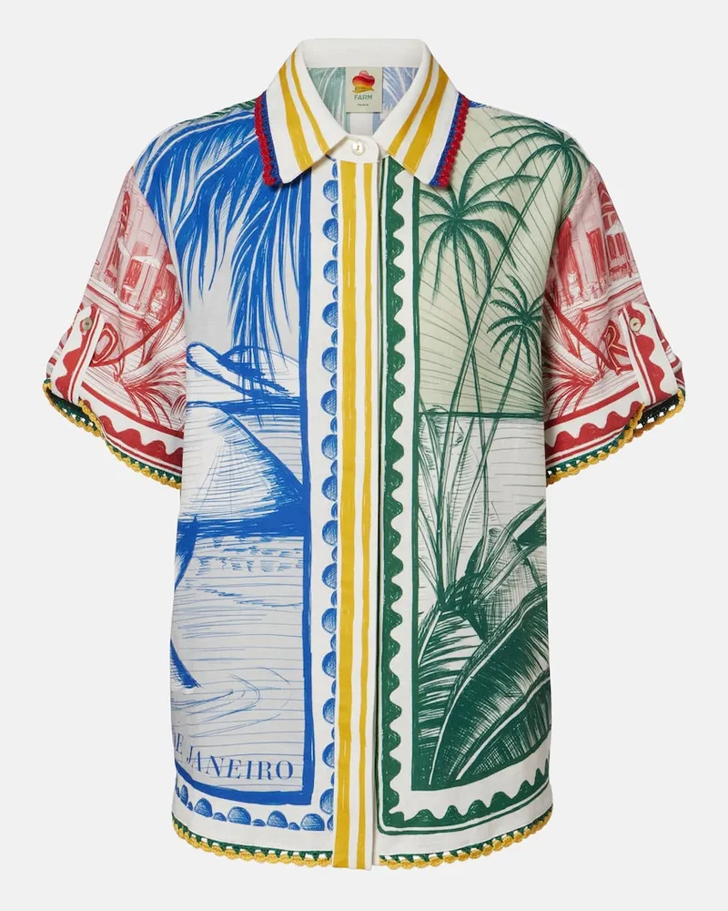 FARM Rio Hemd Brasil Vintage aus einem Leinengemisch Multicolor
