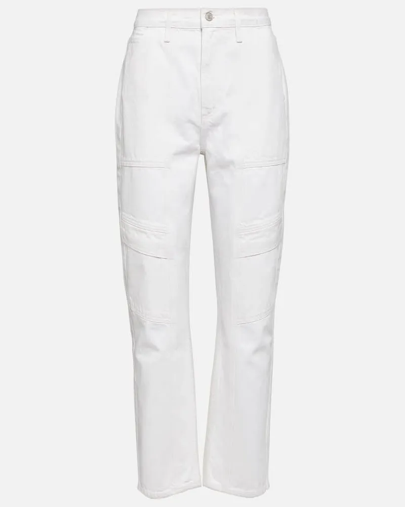 AGOLDE High-Rise-Cargohose Cooper aus Denim Weiß