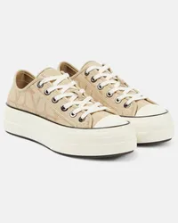 Valentino Garavani Plateau-Sneakers Totaloop Toile Iconographe Multicolor