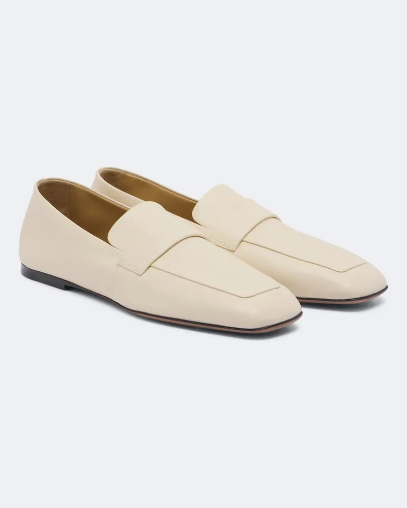 The Row Loafers Soft aus Leder Weiß