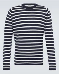 John Smedley Pullover Alfred aus Wolle Blau