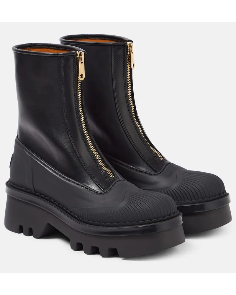 Chloé Chloe Ankle Boots Raina aus Leder Schwarz