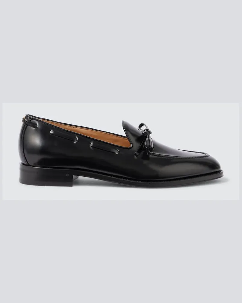 Valentino Garavani Loafers Bowshire aus Leder Schwarz