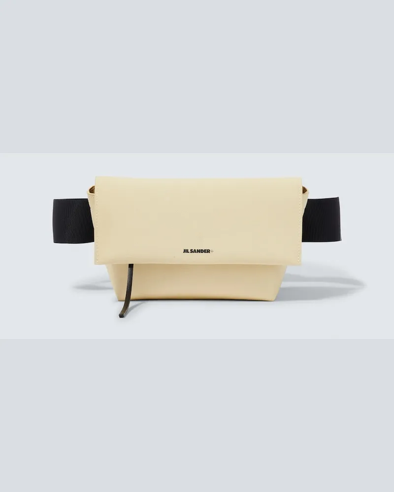 Jil Sander Gürteltasche aus Canvas mit Leder Weiß